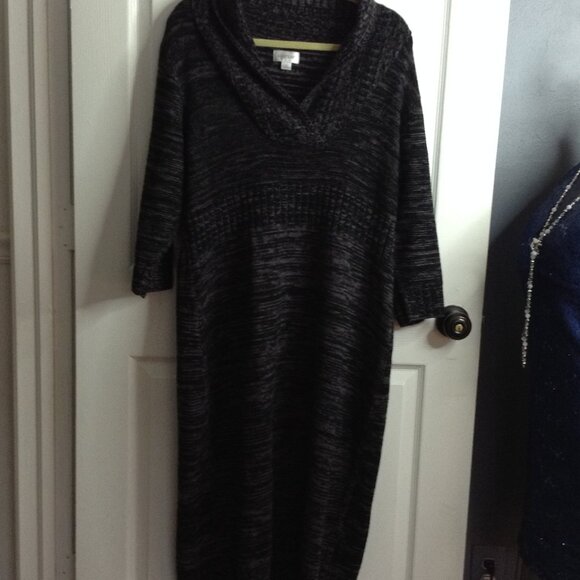 Avenue 14/16 Cowl Neck Soft Sweater Dress, Classic, Professional, Bohemian chic - Picture 1 of 5
